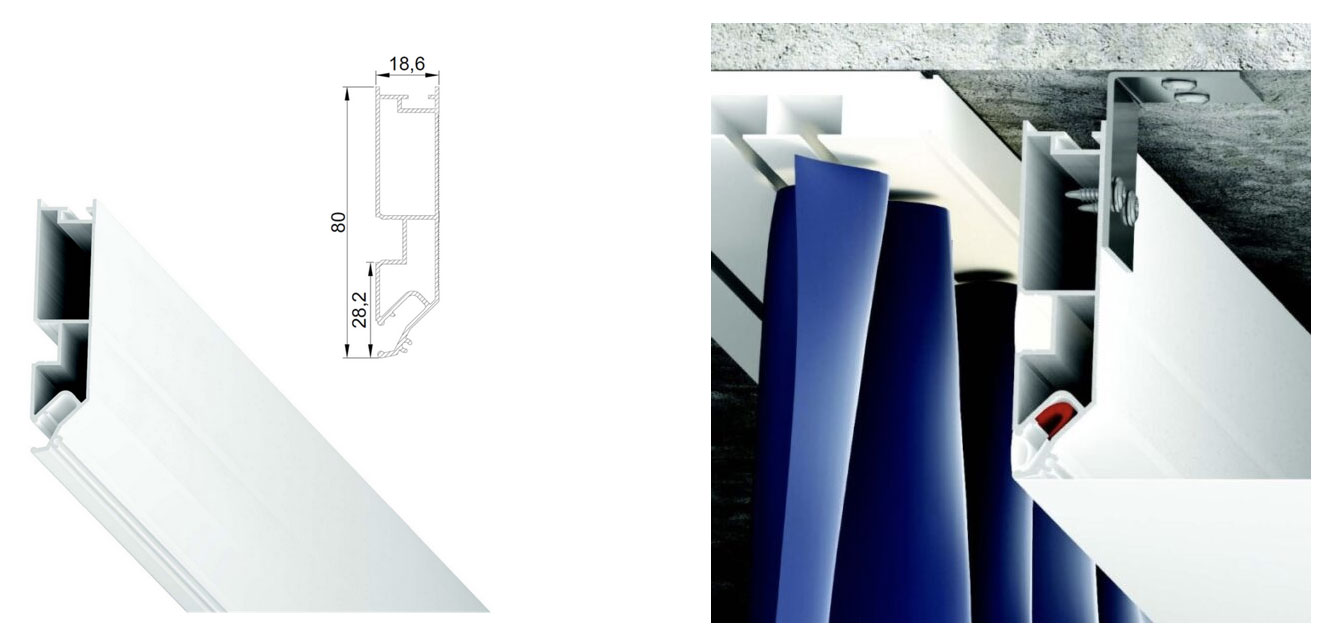 Переход для карниза PDK 80 LumFer (длина 2м)