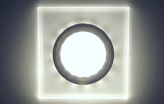 Светильник матовый D0001+LED со светодиодной подсветкой